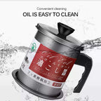 Stainless Steel Oil Storage and Filtration Pot With Lid 1.4L