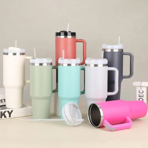 Stainless Steel Tumbler with Straw 1200 ml Different Colors - Hot Selling 2025