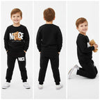 Teddy Bear Kids' Black Sweatshirt & Jogger Set