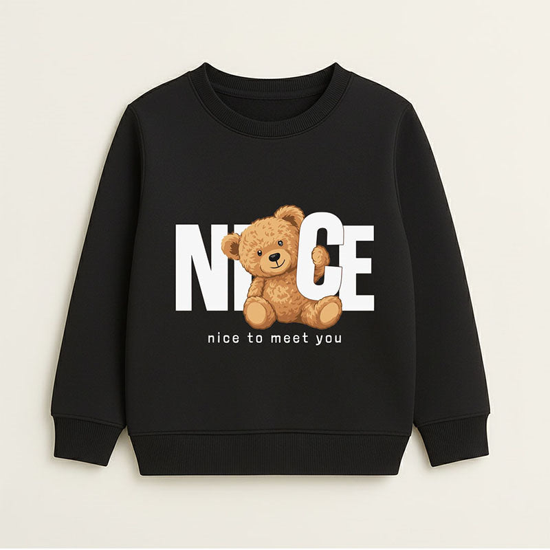 Teddy Bear Kids' Black Sweatshirt & Jogger Set