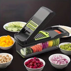 Multifunctional 15 in 1 Vegetable Slicer Cutter Shredders Slicer With Basket
