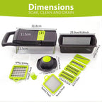 Multifunctional 15 in 1 Vegetable Slicer Cutter Shredders Slicer With Basket