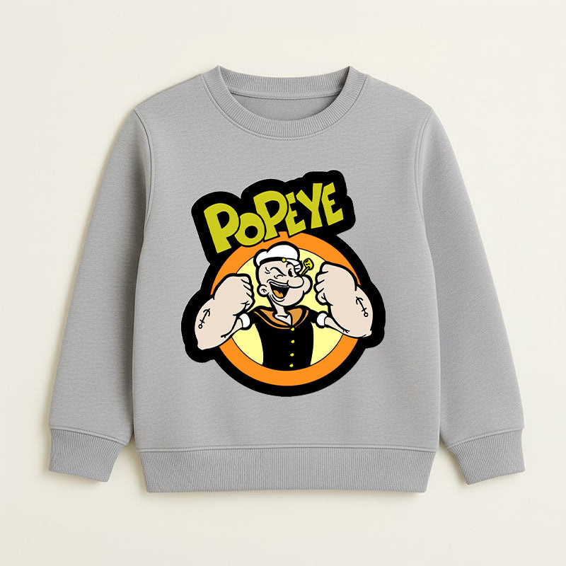Popeye the Sailor Man Classic Graphic Sweatshirt - Grey