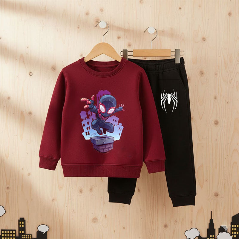 Spider-Verse Ready! Kids' Miles Morales Action Sweatshirt & Jogger Set