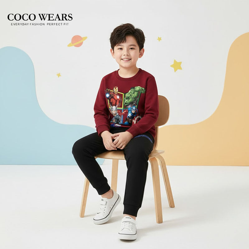 Kids' Avengers Fleece Sweatshirt & Jogger Set