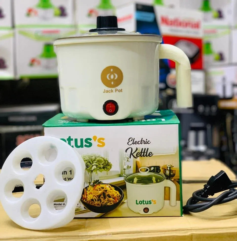 Lotus 3-in-1 Electric Kettle Noodle Maker + Egg Boiler + Warmer