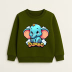 Dumbo's Dream: Olive Green Kids' Character Sweatshirt