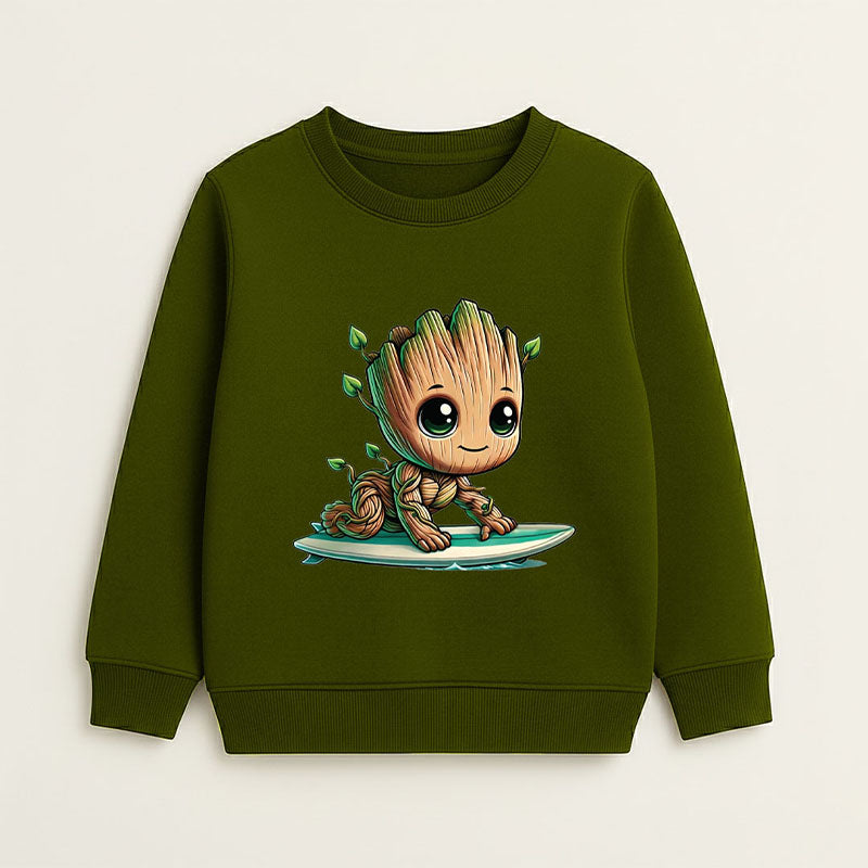 "I Am Groot" Kids' Olive Green Sweatshirt & Joggers Set