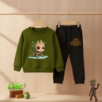"I Am Groot" Kids' Olive Green Sweatshirt & Trouser