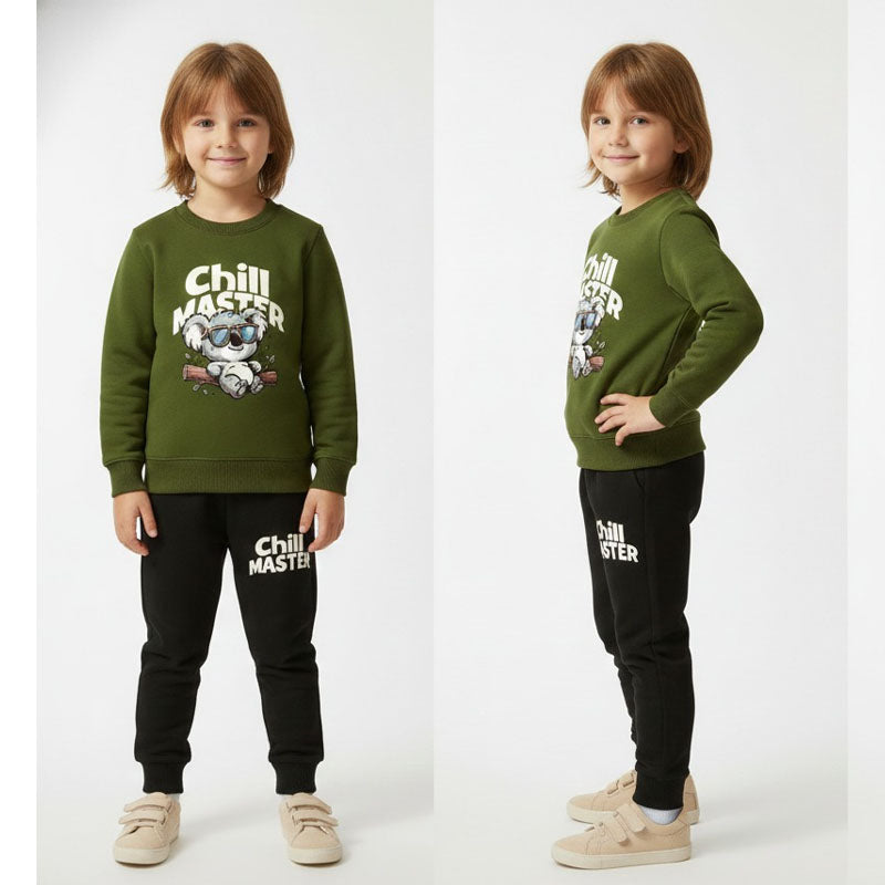 "Chill Master" Koala Kids' Fleece Sweatshirt & Jogger Set