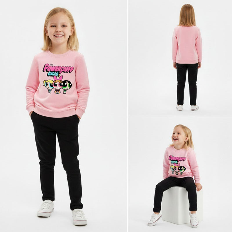 The Powerpuff Girls' Sweatshirt - Soft Pink & Iconic Design