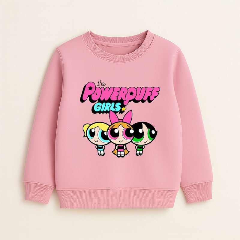 The Powerpuff Girls' Sweatshirt - Soft Pink & Iconic Design