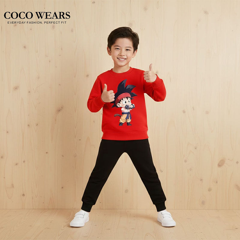 Dragon Ball Z Kids Goku Sweatshirt & Black Trouser