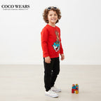 Cozy Fleece Tom & Jerry Crewneck & Trousers Kids' Loungewear Set