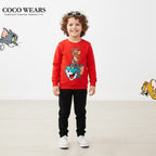 Cozy Fleece Tom & Jerry Crewneck & Trousers Kids' Loungewear Set