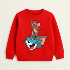 Cozy Fleece Tom & Jerry Crewneck & Trousers Kids' Loungewear Set