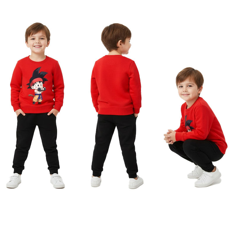 Dragon Ball Z Kids Goku Sweatshirt & Black Trouser