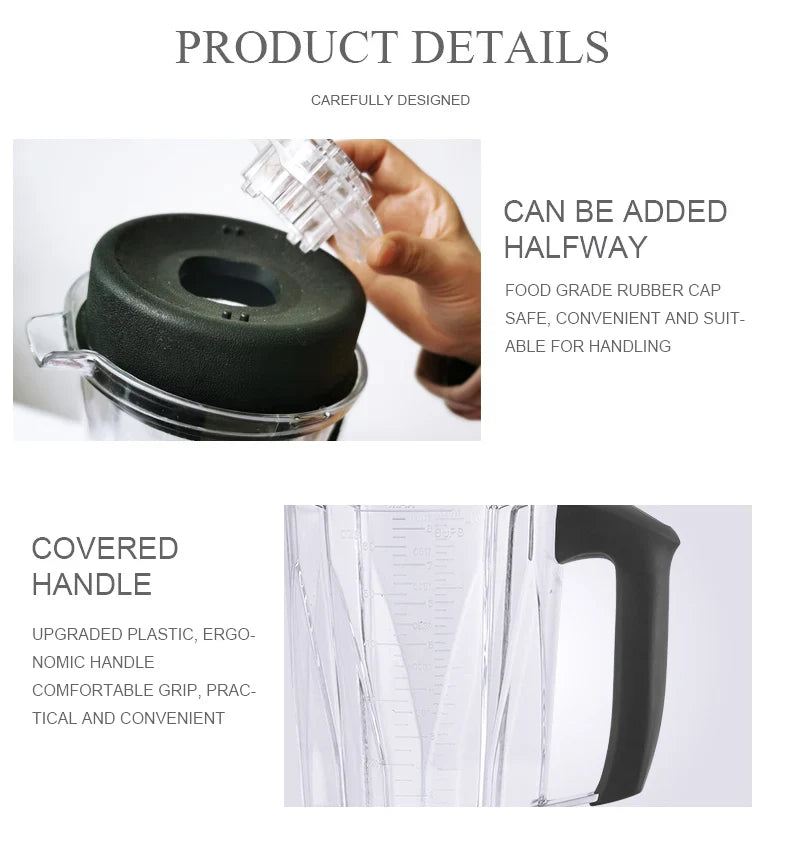 Electric Blender 2-in-1 Unbreakable 2.0L Jug & Grinder 2400 Watt