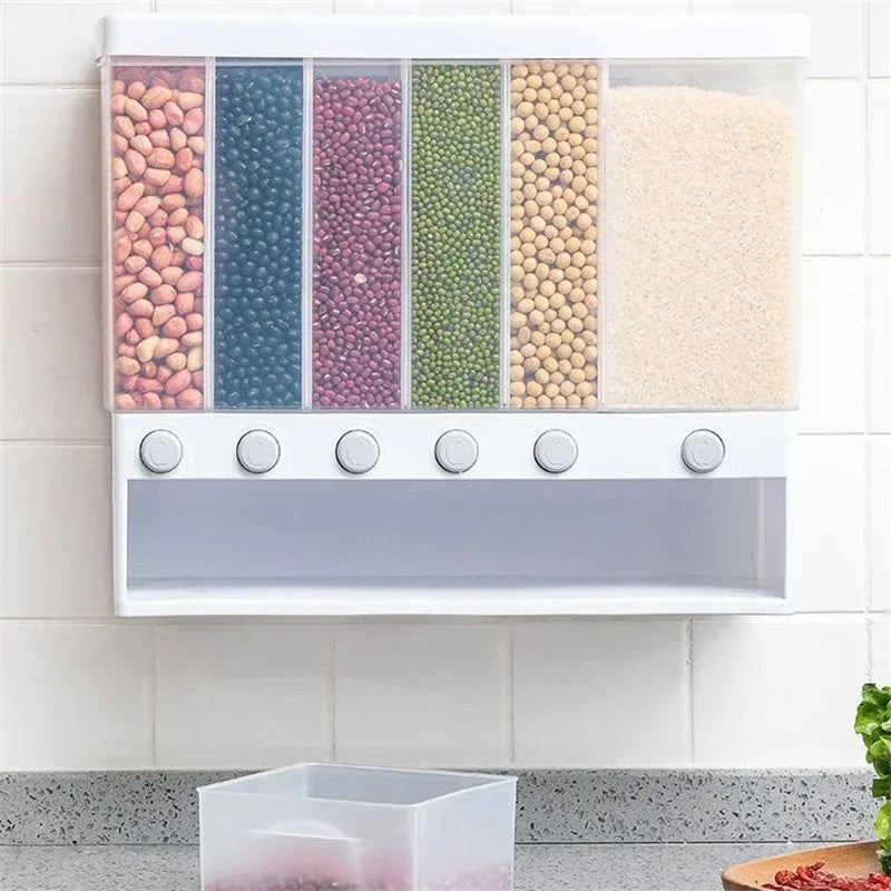 Wall Mounted Cereal Dispenser Kitchen Food Storage