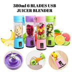 Portable Rechargeable 6 Blades Juicer Blender Machine
