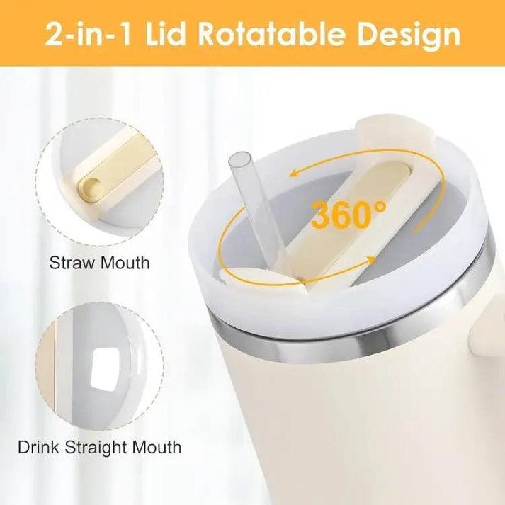 Stainless Steel Tumbler with Straw 1200 ml Different Colors - Hot Selling 2025
