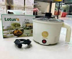 Lotus 3-in-1 Electric Kettle Noodle Maker + Egg Boiler + Warmer