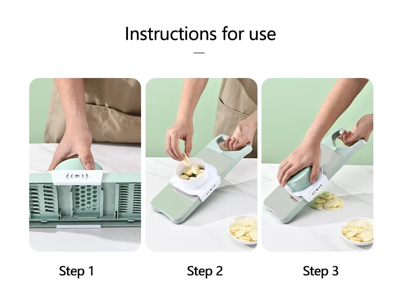 Stainless Steel 5 in 1  Multifunctional Vegetable Cutter